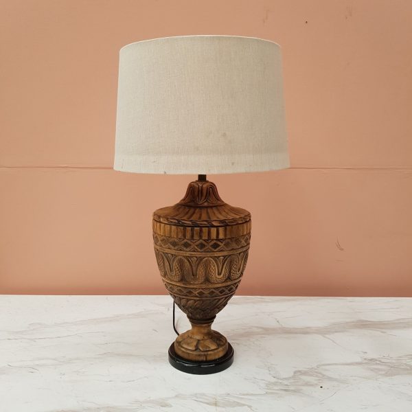 Hand Carved wooden Lamp base