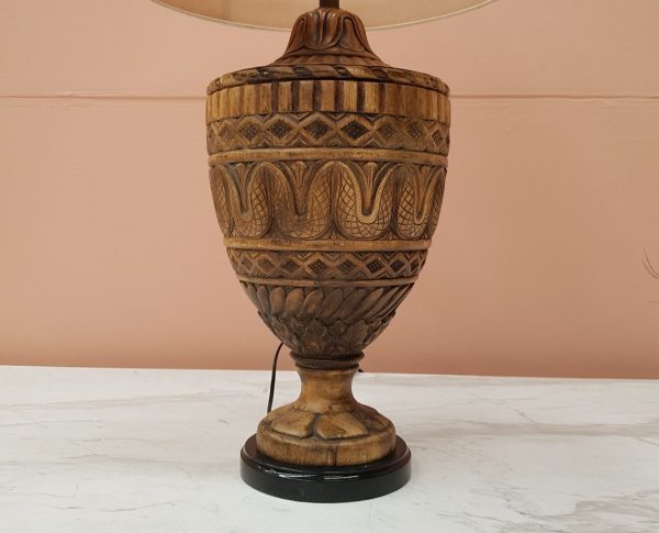 Hand Carved wooden Lamp base LT 052