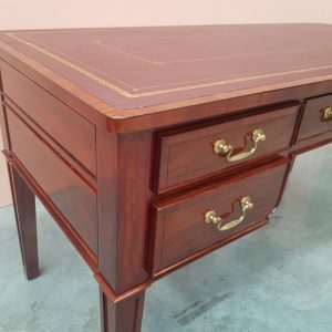 The Classic Library Desk red leather