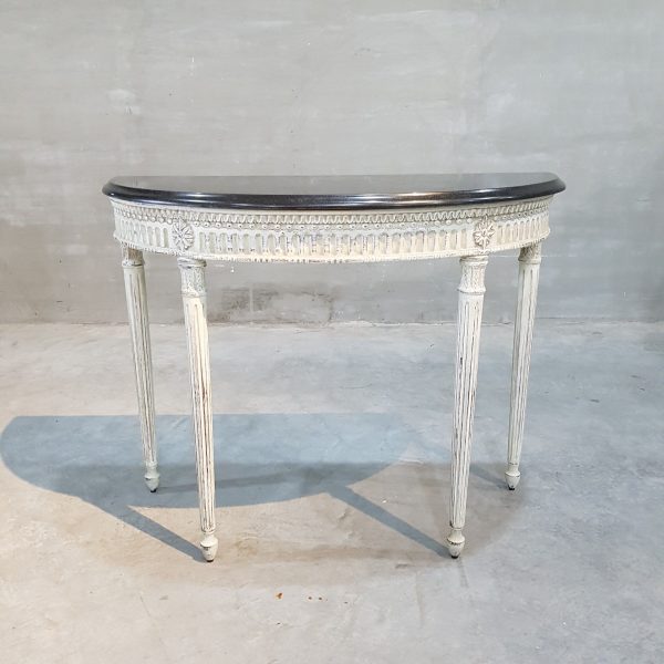 Classic Louis XVI demi-lune Console