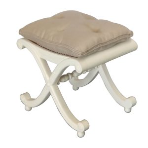Carved scrolled dressing stool CH-071