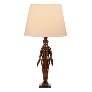 wooden-egyptian-lady-lamp wood