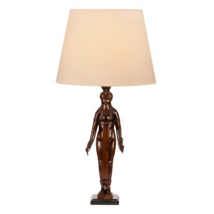 wooden-egyptian-lady-lamp wood