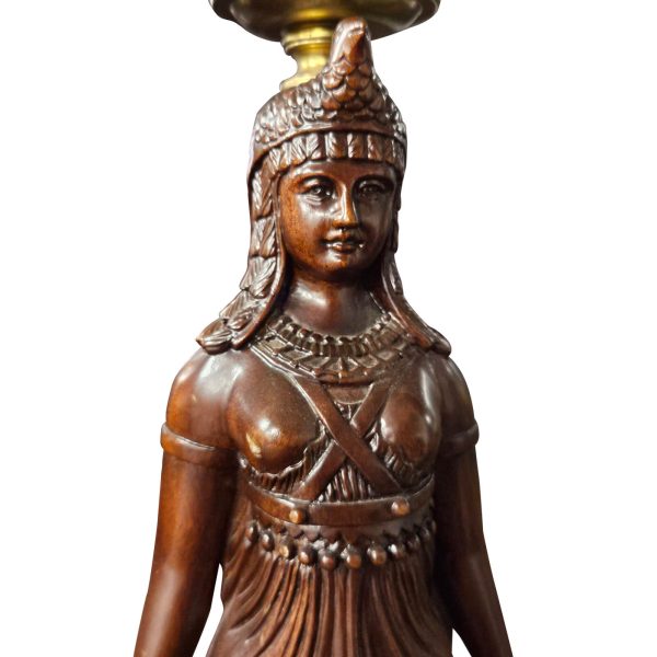 Wooden Egyptian Lady Lamp