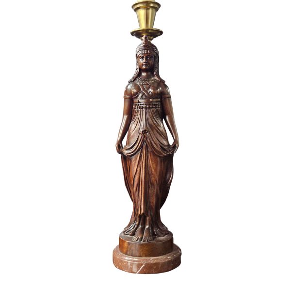 Wooden Egyptian Lady Lamp