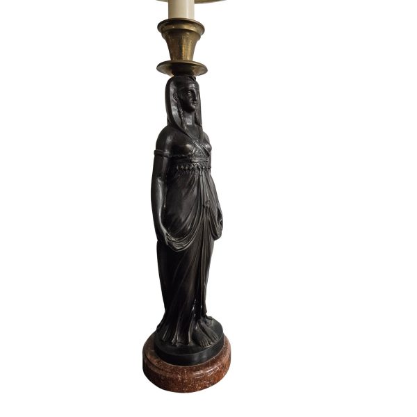 Bronze Egyptian Lady Lamp