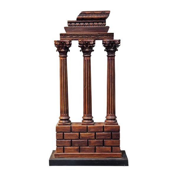 Castor and Pollux carved architectural model