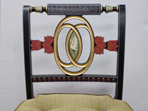 Classic Decorated Swan Side Chair