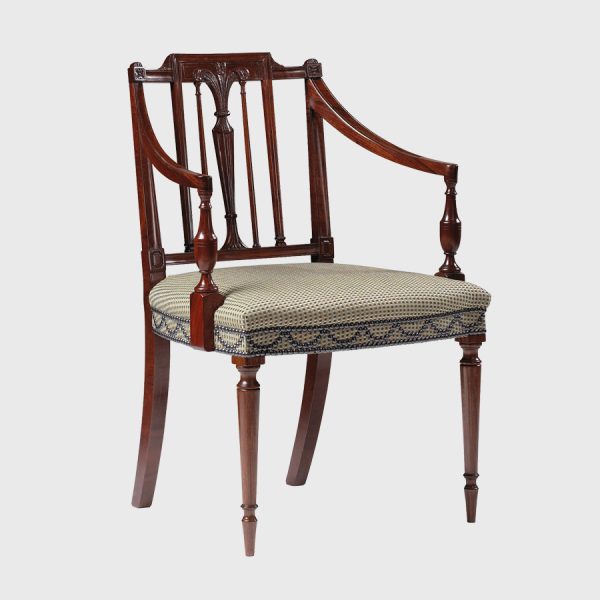 Classic Prince of Wales Feather Elbow Chair