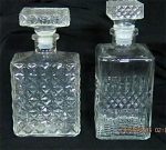 5 VINTAGE GLASS DECANTERS G7