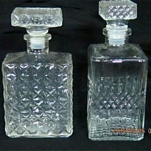 5 VINTAGE GLASS DECANTERS G7