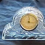 3 GERMAN CLOCKS CUT GLASS A24