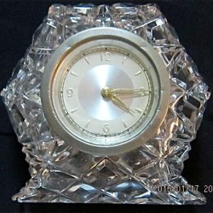 3 GERMAN CLOCKS CUT GLASS A24