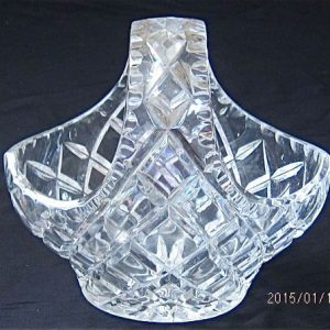 VINTAGE CUT GLASS BASKET