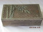 BRASS & WOODEN TRINKET BOX F14