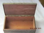 BRASS & WOODEN TRINKET BOX F14