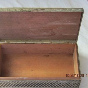 BRASS & WOODEN TRINKET BOX F14