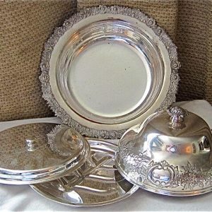 2 SILVER PLATED TUREENS F41