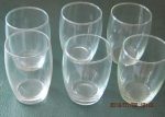 6 vintage glass tumblers