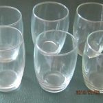 6 vintage glass tumblers