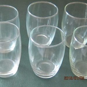 6 vintage glass tumblers