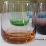 6 vintage water tumblers