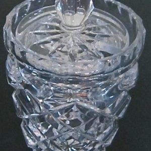 CRYSTAL CUT GLASS JAR