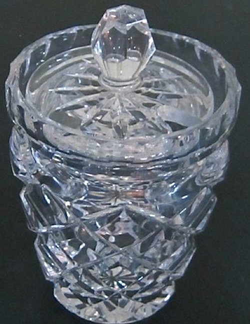 CRYSTAL CUT GLASS JAR